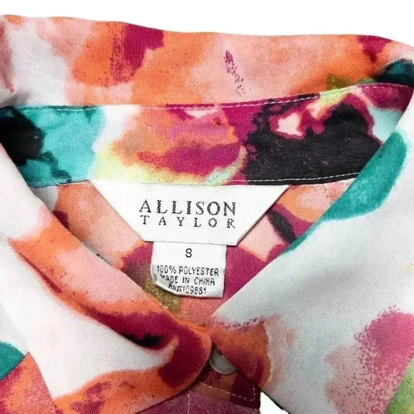 Allison Taylor Women's Floral Button-Down Blouse Size S Multicolor - Picture 5 of 6